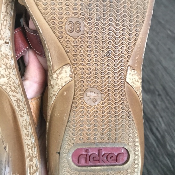 𝅺RIEKER comfortable strappy slip on sandals sz 36 or 5.5 - Picture 7 of 10